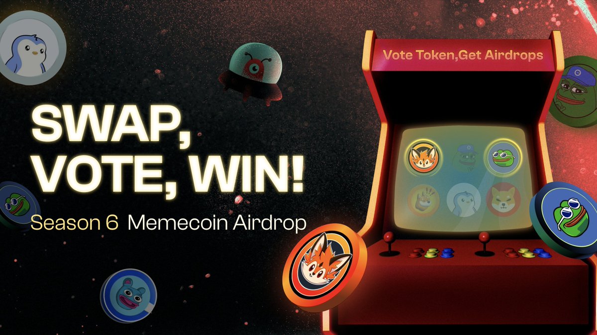 Season 6 Memecoin Voting is LIVE on Orbiter.

RT &amp; bridge/swap on Orbiter to get up to 9 votes for your fav memecoin.

Go to vote: orbiter.finance/meme/vote/46