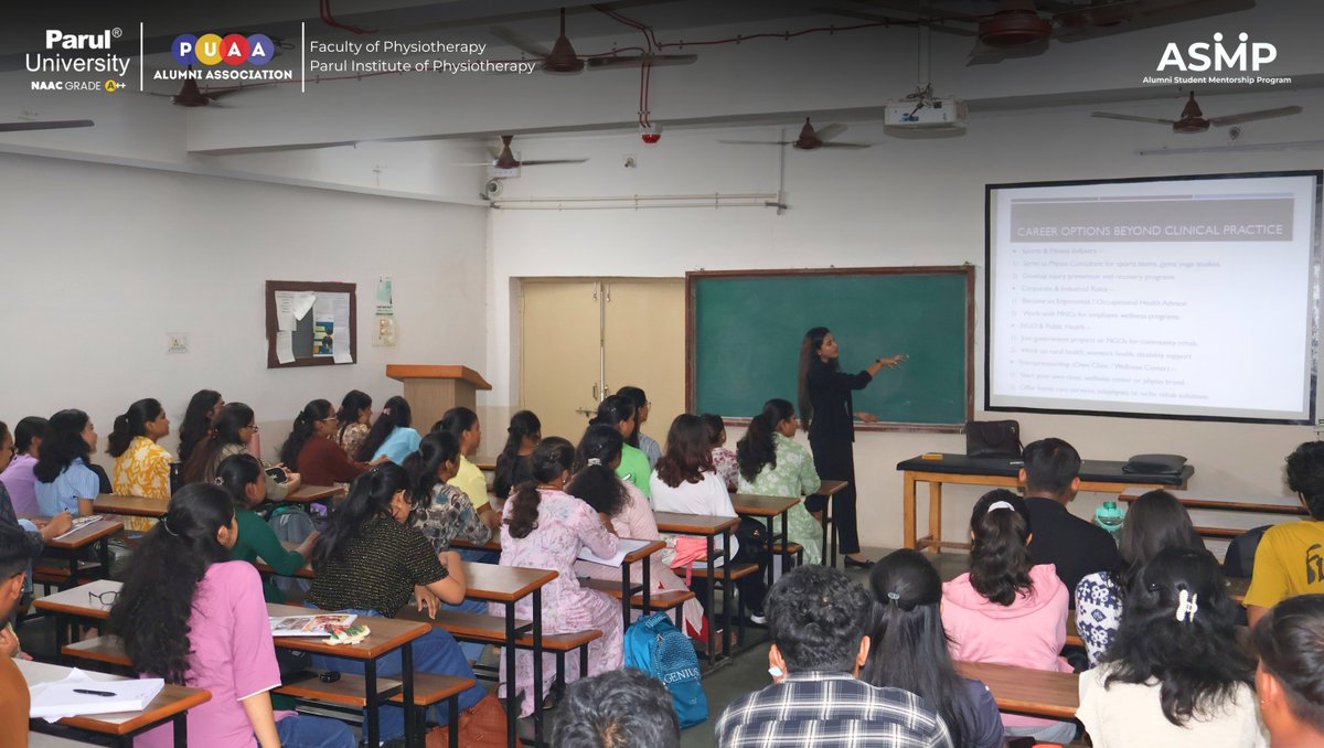 ParulAlumni's tweet image. With her extensive experience &amp;amp; passionate leadership in the field, Dr. Purvika conducted an insightful session on “Advanced Physiotherapy &amp;amp; Healthcare Leadership: Shaping Future-Ready Careers.” [2/2]
#AlumniCareerInsights
#PIPT #Classof2015
#PUAlumniAssociation
#ParulUniversity