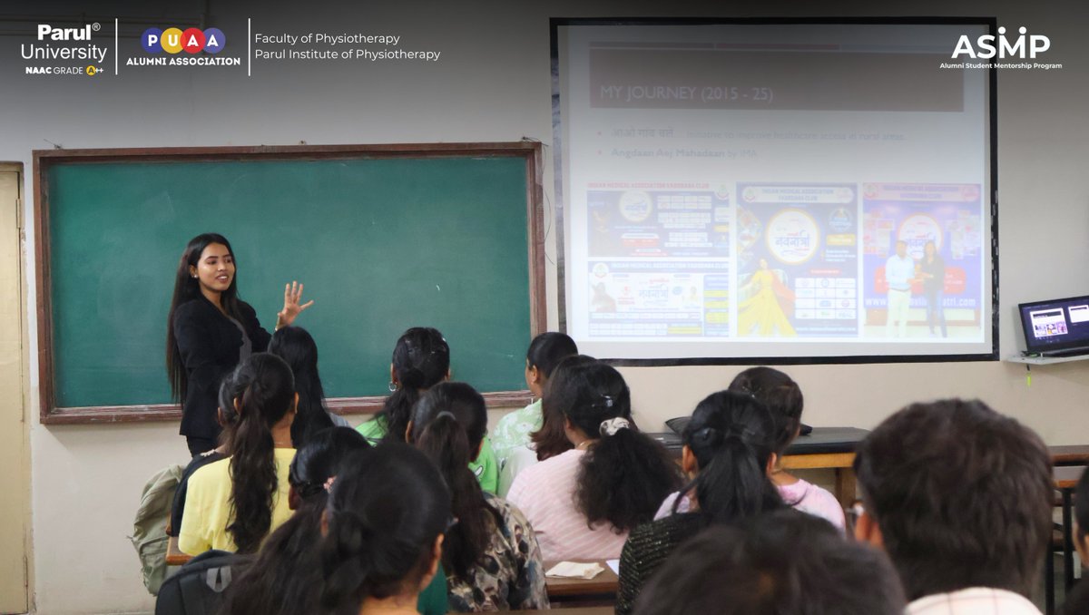 ParulAlumni's tweet image. With her extensive experience &amp;amp; passionate leadership in the field, Dr. Purvika conducted an insightful session on “Advanced Physiotherapy &amp;amp; Healthcare Leadership: Shaping Future-Ready Careers.” [2/2]
#AlumniCareerInsights
#PIPT #Classof2015
#PUAlumniAssociation
#ParulUniversity