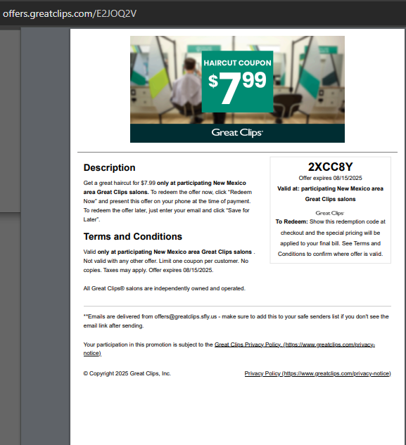 Great Clips Coupons NJ 2026 tweet media