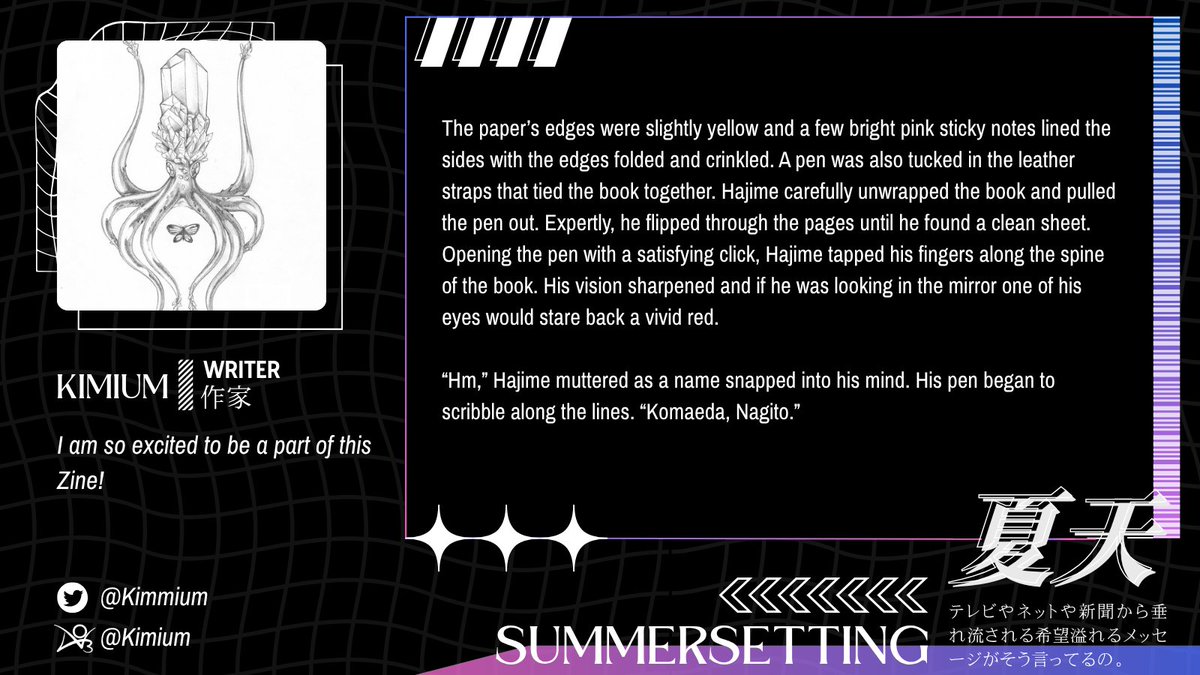 Summersetting: A Hikoma Summer Zine tweet media