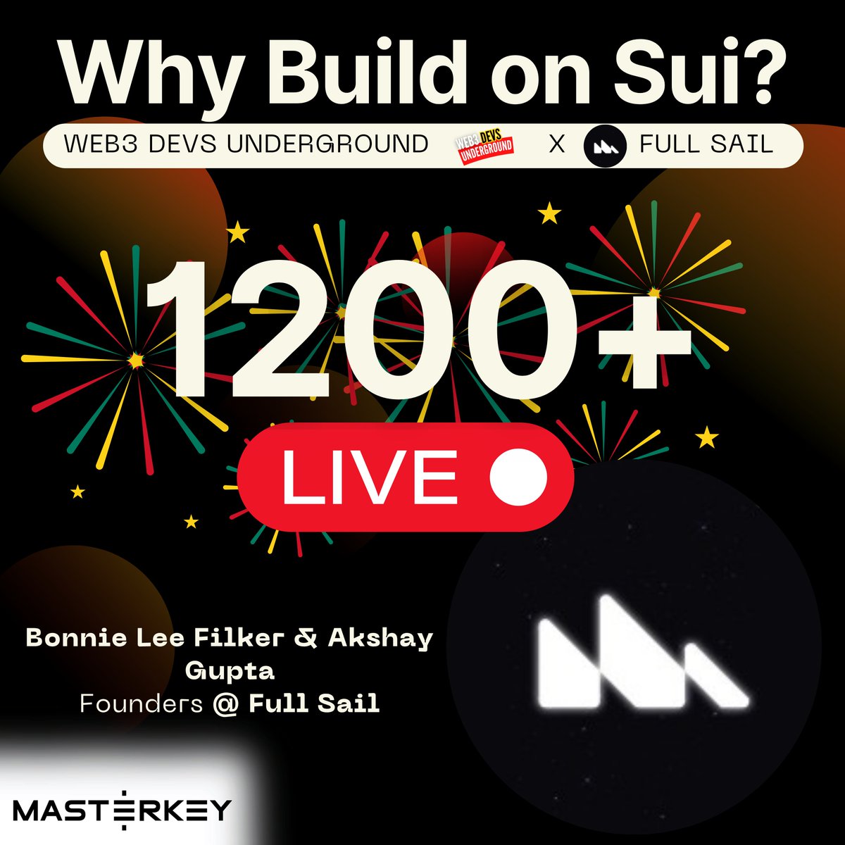 Web3 Developers Underground (@web3_devs) on Twitter photo 🚀 INCREDIBLE turnout yesterday! Over 1,200 live viewers joined "Why Build on Sui?"
🙏 Huge thanks to Bonnie Lee Filker & Akshay Gupta from <a href="/FullSail/">Full Sail University</a> for an amazing deep-dive!
🔥 This is the power of the Web3 dev community
📅 Subscribe: lu.ma/web3devs_under…
👥 Meetup: 🚀 INCREDIBLE turnout yesterday! Over 1,200 live viewers joined "Why Build on Sui?"
🙏 Huge thanks to Bonnie Lee Filker & Akshay Gupta from <a href="/FullSail/">Full Sail University</a> for an amazing deep-dive!
🔥 This is the power of the Web3 dev community
📅 Subscribe: lu.ma/web3devs_under…
👥 Meetup: