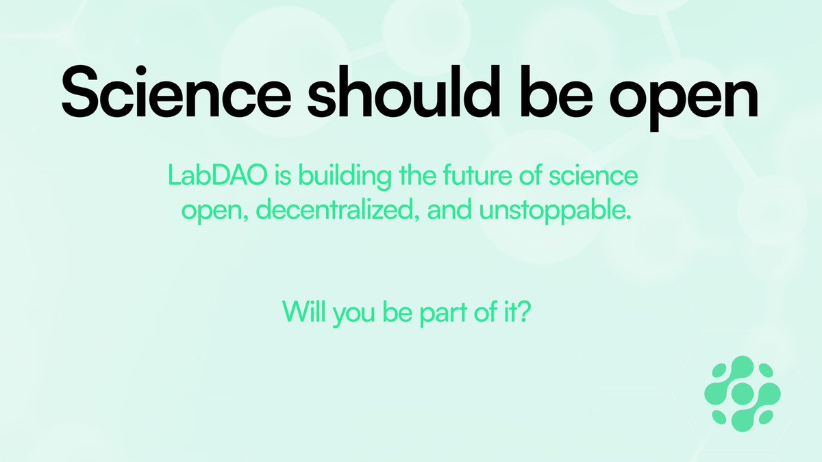 shokss_'s tweet photo. Science is broken — slow, centralized, and gatekept.
@lab_dao is fixing that by decentralizing lab access with Web3.
Here’s how LabDAO is reshaping science as we know it 🧪👇
#DeSci #Web3 #LabDAO #OpenScience https://t.co/NQKZGW1jTr