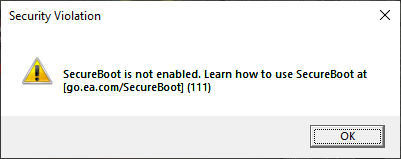 min1gun97's tweet photo. I was exited for this game but looks like no fun allowed. I have dual boot with linux which makes it impossible to enable secure boot. Even if it were not the case I am not gonna change my BIOS config for tha game
#bf6 https://t.co/i2LTVOycty