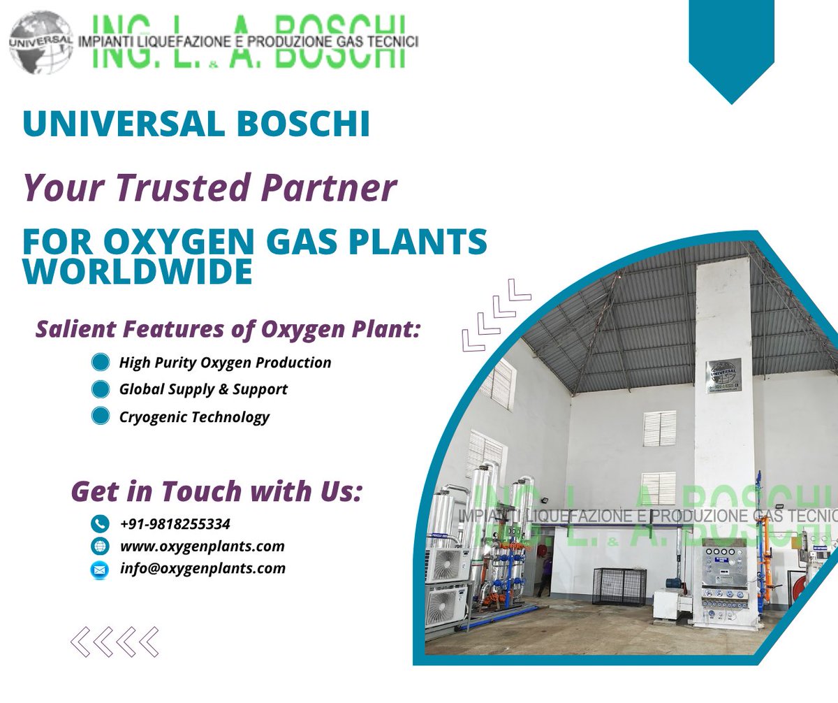 Universal Oxygen Plant (@uboxygenplant) on Twitter photo 🌍 #UniversalBoschi – Your Trusted Partner for Oxygen Gas Plants Worldwide 🌍
we deliver world-class #oxygengasplant solutions. 🌐
📩 Email: info@oxygenplants.com
🌐 Visit: oxygenplants.com
📞 +91-9818255334
#OxygenPlantManufacturer #IndustrialGasSolutions #GlobalPartner 🌍 #UniversalBoschi – Your Trusted Partner for Oxygen Gas Plants Worldwide 🌍
we deliver world-class #oxygengasplant solutions. 🌐
📩 Email: info@oxygenplants.com
🌐 Visit: oxygenplants.com
📞 +91-9818255334
#OxygenPlantManufacturer #IndustrialGasSolutions #GlobalPartner