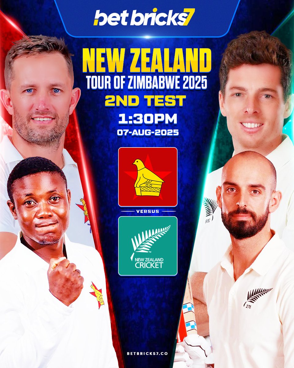 Betbricks7exchange (@betbricks7exch) on Twitter photo ๐ฅ Zimbabwe ๐ฟ๐ผ vs New Zealand ๐ณ๐ฟ โ 2nd Test, Day 1 Clash Begins! ๐ฅ
๐ Chevrons Reloaded vs Black Caps On a Mission! ๐
๐ Match Details:
๐
Date: 7 August 2025
โฐ Time: 1:30 PM IST
๐ฒ Follow Us For Live Updates & Exclusive Offers:
๐๐ป Instagram: instagram.com/betbricks7.indโฆ ๐ฅ Zimbabwe ๐ฟ๐ผ vs New Zealand ๐ณ๐ฟ โ 2nd Test, Day 1 Clash Begins! ๐ฅ
๐ Chevrons Reloaded vs Black Caps On a Mission! ๐
๐ Match Details:
๐
Date: 7 August 2025
โฐ Time: 1:30 PM IST
๐ฒ Follow Us For Live Updates & Exclusive Offers:
๐๐ป Instagram: instagram.com/betbricks7.indโฆ