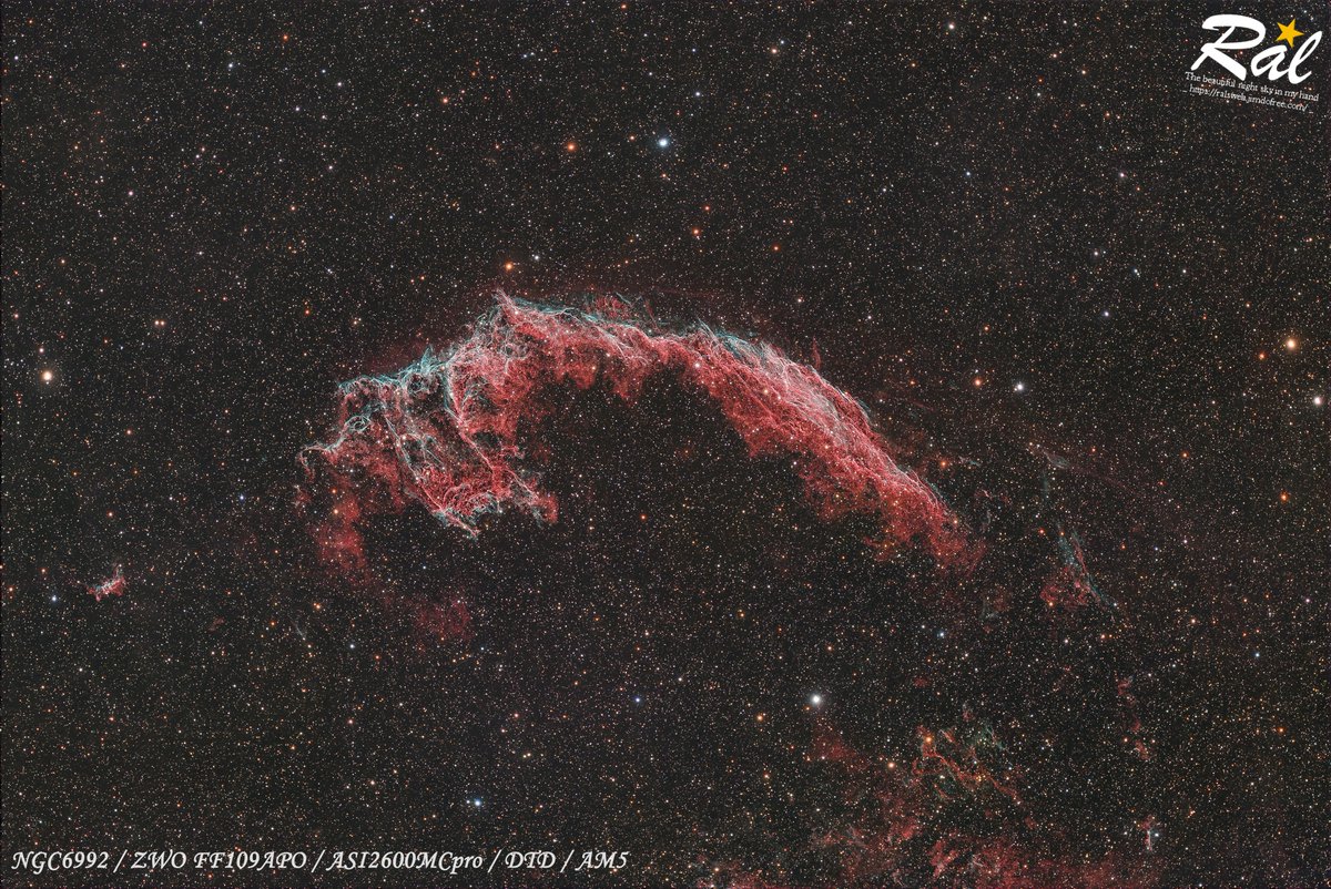 #NGC6992 #FF107APO 網状星雲東側 25/07/29