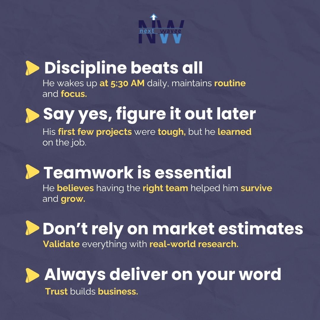next_wavee's tweet image. Success is earned through habits, not hype.

Nisarg Panchal’s journey proves that with the right mindset, values, and action — growth is inevitable.
Here are 5 principles that helped him lead, build, and evolve.

#nextwavee #nextwaveetalks #foundermindset
