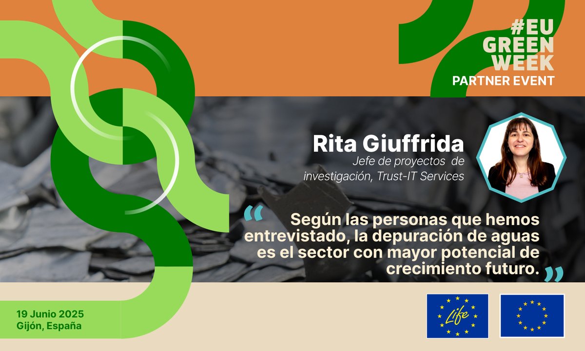 Z-ONA4LIFE (@z_ona4life) on Twitter photo ¿En qué sectores podrían usarse las #zeolitas obtenidas a partir de residuos?🤔
Según el Blueprint presentado por <a href="/GiuffridaRita/">Rita Giuffrida</a> en el taller de ZONA4LIFE (#EUGreenWeek), la depuración de aguas es el sector con mayor potencial.
¿Quieres saber más?
🔗tinyurl.com/y4wjvk5h ¿En qué sectores podrían usarse las #zeolitas obtenidas a partir de residuos?🤔
Según el Blueprint presentado por <a href="/GiuffridaRita/">Rita Giuffrida</a> en el taller de ZONA4LIFE (#EUGreenWeek), la depuración de aguas es el sector con mayor potencial.
¿Quieres saber más?
🔗tinyurl.com/y4wjvk5h