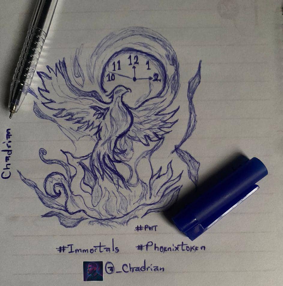 This isn’t just a sketch.

A phoenix caught between flames and time.

🔥The fire shapes it.
🕰️Time strengthens it.

...and still, it soars!

Just like #PhoenixToken $PHT
No matter what comes, we keep Rising! #Immortals

Buy $PHT
CA: 0x885c99a787BE6b41cbf964174C771A9f7ec48e04
#BSC
