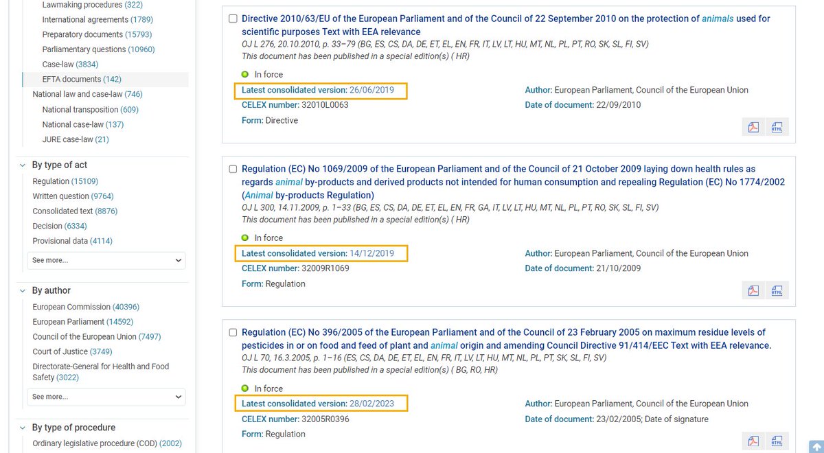 EUR-Lex (@eurlex) on Twitter photo Are you searching for the most up-to-date consolidated version of an EU regulation, directive or decision? 🔎 💻 Look no further! Find the direct link in your EUR-Lex search result! 🤩 🔗
#EURLexTip Are you searching for the most up-to-date consolidated version of an EU regulation, directive or decision? 🔎 💻 Look no further! Find the direct link in your EUR-Lex search result! 🤩 🔗
#EURLexTip
