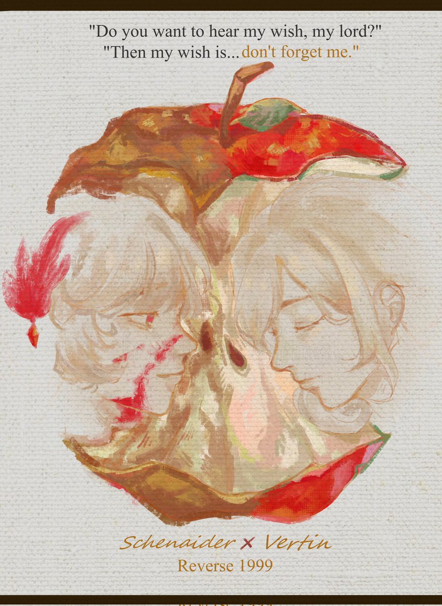 Apple trend but #vertin and  #Schenaider 🍊🍎

#Reverse1999 #verneider #Vertin #Schneider #重返未来1999 #リバース1999 #doomyuri