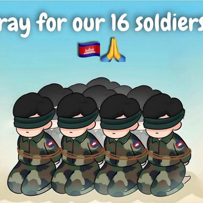 samdymirinda's tweet image. #ReleaseCambodianSoldiers all
#ExsposeThailandLies 
#USAHelp 
#CambodiaNeedPeace
#Donaldtrumphelp Cambodia&apos;s Soldiers 🙏