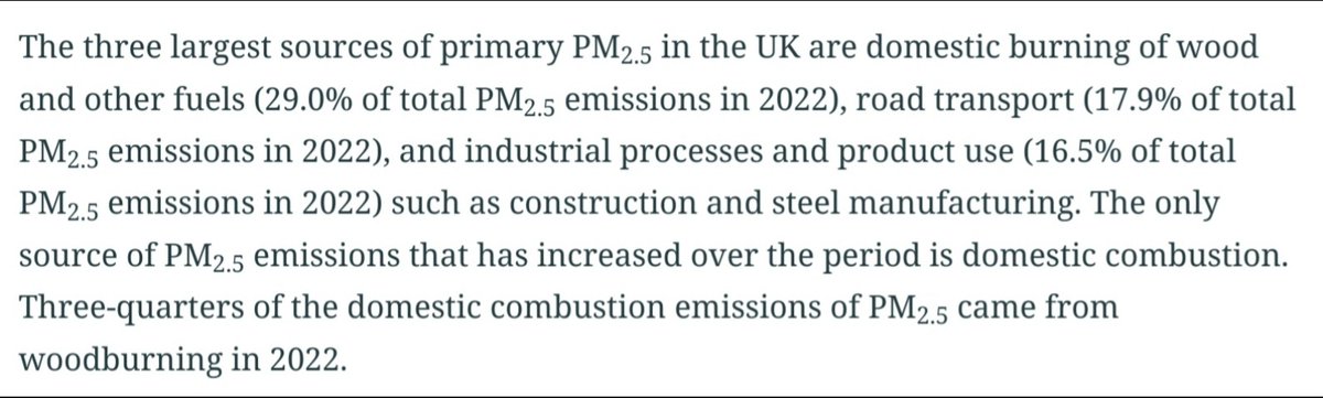Clean Air 2 Breathe (@airfairy04) on Twitter photo <a href="/JillBelch/">Dr Jill Belch</a> "Three-quarters of the domestic combustion emissions of PM2.5 came from #WoodBurning in 2022" Defra UK
All efforts to reduce PM2.5 from other sources eg traffic is very likely to be undermined by the increase in emissions from woodburning.
@AirPollution #Health <a href="/JillBelch/">Dr Jill Belch</a> "Three-quarters of the domestic combustion emissions of PM2.5 came from #WoodBurning in 2022" Defra UK
All efforts to reduce PM2.5 from other sources eg traffic is very likely to be undermined by the increase in emissions from woodburning.
@AirPollution #Health