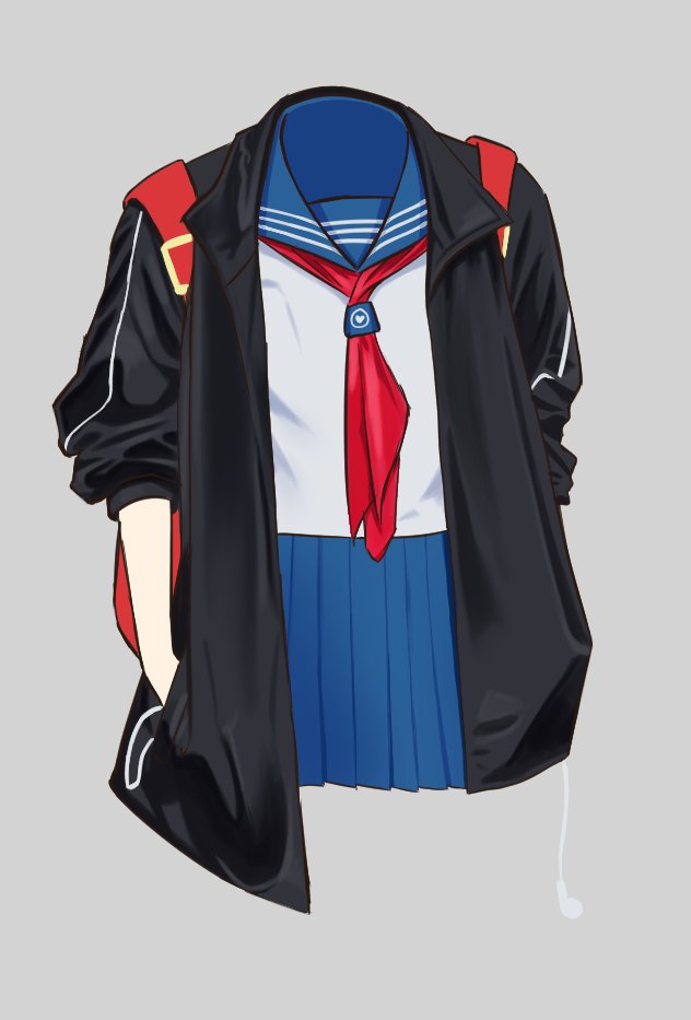 Clothing study sketch - School uniform 🎒