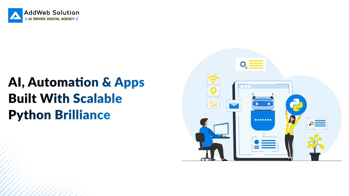 AddWebSolution's tweet image. AI, Automation & Cutting-Edge Apps Built with Scalable Python Brilliance โ driving innovation, efficiency, and smart solutions โ๐
Read More: addwebsolution.com/blog/ai-automaโฆ
#PythonPower #AIInnovation #AutomationMagic #ScalableSolutions #TechBrilliance