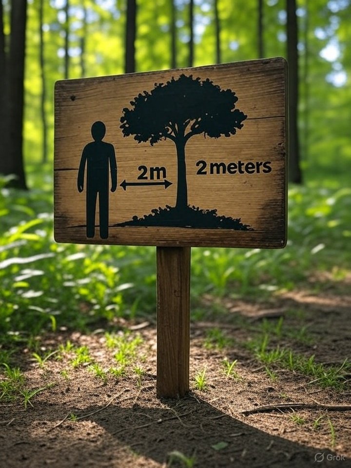 🚨CAUTION🚨
Nova Scotians must maintain
MIN 2 METERS DISTANCE
from any trees or vegetation or spontaneous combustion may occur.🔥
$25,000 fine for non-compliance.