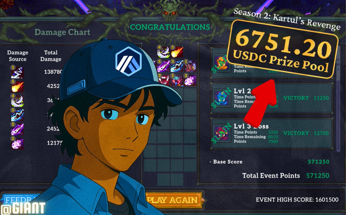 The noise never stops.
New games, new promises, new chains.

But when it’s time to prove who’s really building, few remain.
<a href="/TollanUniverse/">Tollan Universe</a> is one of them.

➤ Kartul’s Revenge is live
➤ Prize pool already 6,000+ USDC
➤ 10 days to make your mark

We’re on <a href="/arbitrum/">Arbitrum</a>.
And we play