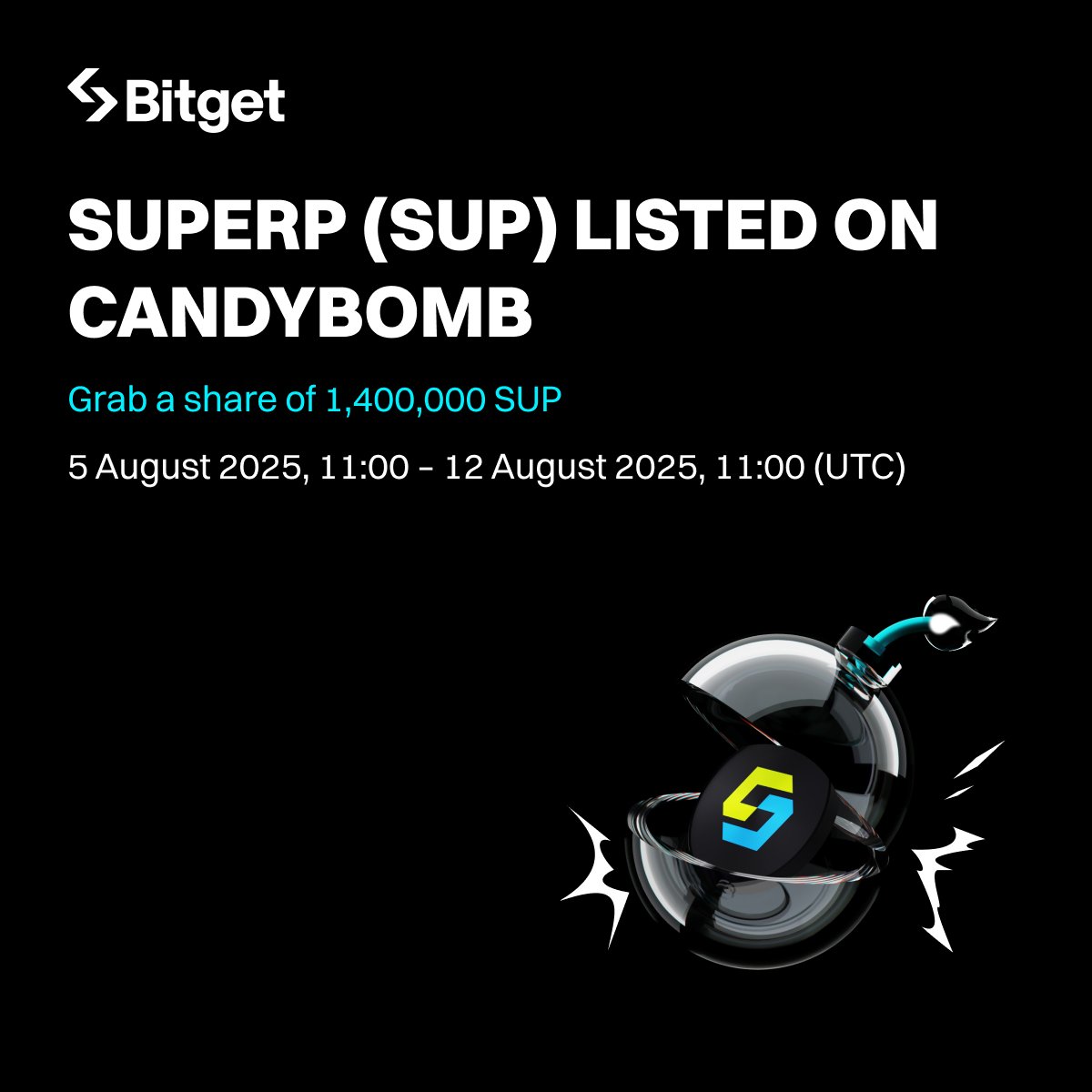 Bitget (@bitgetglobal) on Twitter photo Trade to share 1,400,000 $SUP on CandyBomb!
🍬 Join now: partner.bitget.com/bg/SMCandybomb…
Follow to share 160,000 SUP
🔹Follow <a href="/bitgetglobal/">Bitget</a> <a href="/Superp_xyz/">Superp (Formerly Vanilla Finance)</a>
🔹Quote repost with #SUPlistBitget
🔹Enter here: forms.gle/2vtS7wRygQiRtX…
🎁 800 winners will share the prize pool! Trade to share 1,400,000 $SUP on CandyBomb!
🍬 Join now: partner.bitget.com/bg/SMCandybomb…
Follow to share 160,000 SUP
🔹Follow <a href="/bitgetglobal/">Bitget</a> <a href="/Superp_xyz/">Superp (Formerly Vanilla Finance)</a>
🔹Quote repost with #SUPlistBitget
🔹Enter here: forms.gle/2vtS7wRygQiRtX…
🎁 800 winners will share the prize pool!