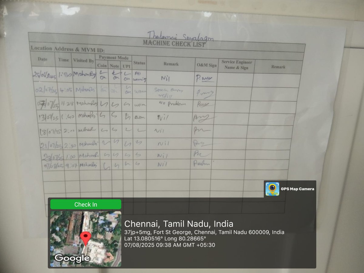 Goinstagood's tweet photo. @UpdatesChennai the Manjappai machine at the Secretariat was functional — and used successfully on 4th August 2025 via UPI. On 6th August, the machine may have appeared off because someone had switched it off. let’s ensure facts are checked before calling any public initiative “defunct.” https://t.co/8Qnkiss20V