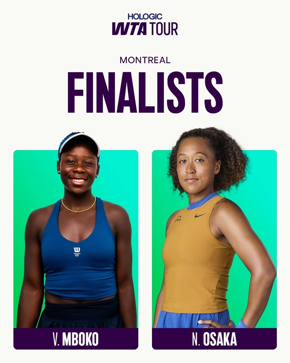 Victoria Mboko will face Naomi Osaka in the Canadian Open final. She’s just 18.

Who do you think will win?