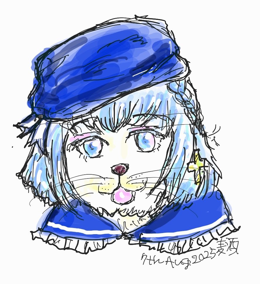 aknkNuma's tweet image. 🪡ワン。
マルチーズ。ビビりがしっぽに出るのでバレバレ。
❤‍🩹にゃんと🕯ワンの耳の下で寝ちゃうことがある。
しつこい❤‍🩹にゃんに反撃しようとしてもひらりとかわされ、屋根に向かって遠吠えする。
#SamsungNote 
#麦酒のらくがき
#執事犬猫化