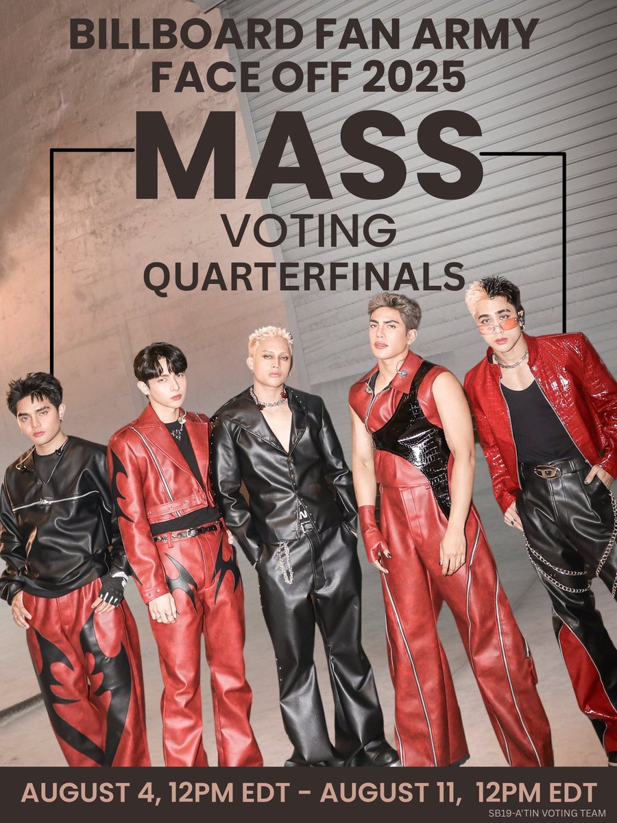 SB19COLLECTIVE GROUP๐ (@sb19cg) on Twitter photo ๐จ๐จBBFA MASS VOTING ALERT๐จ๐จ
โผ๏ธOur lead is continuously ๐ dropping! Let's take back what we've lost, A'TIN! Counter-attack now!
๐ข More manpower neededโผ๏ธ
WIDEN THE GAPโผ๏ธ
billboard.com/music/music-neโฆ
<a href="/SB19Official/">SB19 Official</a> #SB19 ๐จ๐จBBFA MASS VOTING ALERT๐จ๐จ
โผ๏ธOur lead is continuously ๐ dropping! Let's take back what we've lost, A'TIN! Counter-attack now!
๐ข More manpower neededโผ๏ธ
WIDEN THE GAPโผ๏ธ
billboard.com/music/music-neโฆ
<a href="/SB19Official/">SB19 Official</a> #SB19