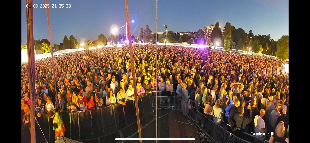 Huge crowd for Mariah Carey at #BrightonPride — all captured in stunning 180° by our Tandem cameras 

With ColourVu, we even get full-colour images at night — no grainy black &amp; white here.

Seamless, reliable, and festival-ready.
#attend2IT #Pride2025 #EventTech #CCTV #LiveEvents