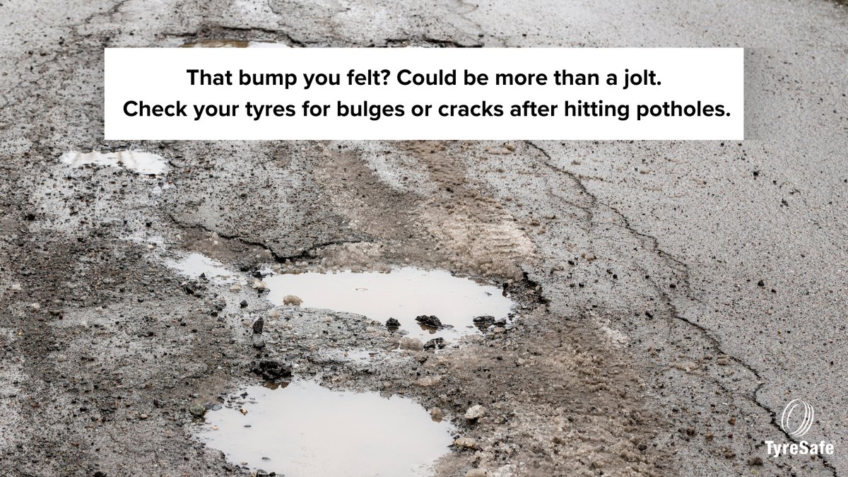 That bump you felt? Could be more than a jolt. Check your tyres for bulges or cracks after hitting potholes. #TyreCheck #CheckTyres #Pothole