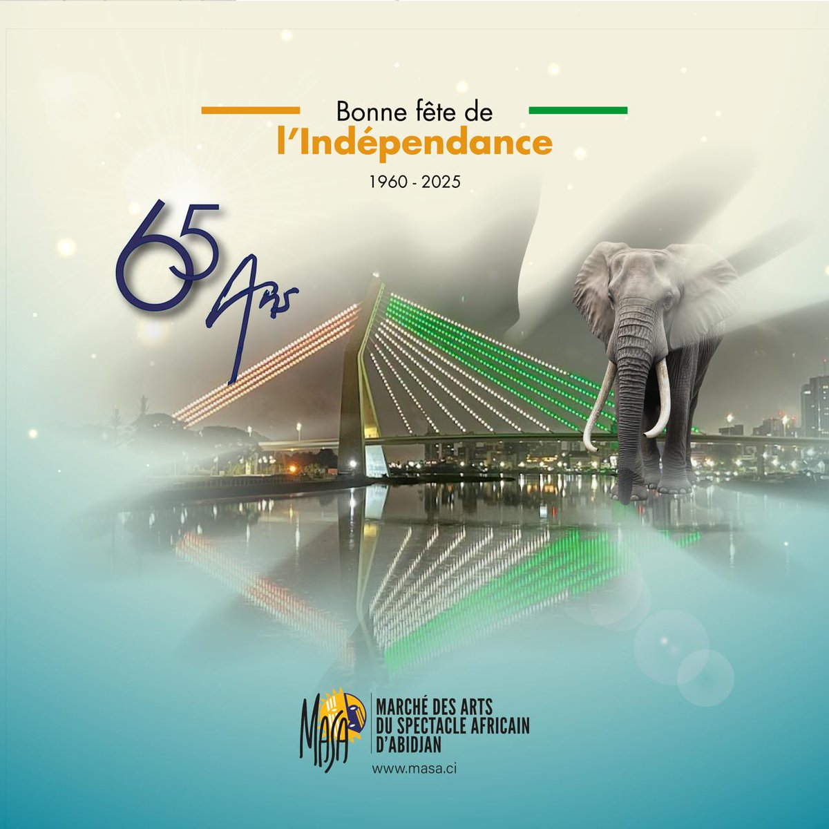 La Direction Générale du MASA vous adresse ses vœux les plus chaleureux en ce jour symbolique.
Puisse cette journée renforcer notre unité, notre fierté et notre espoir collectif.
Vive l’Indépendance, vive la Côte d’Ivoire ! ✨🇨🇮
#Indépendance #CIV #MASA #FiertéNationale