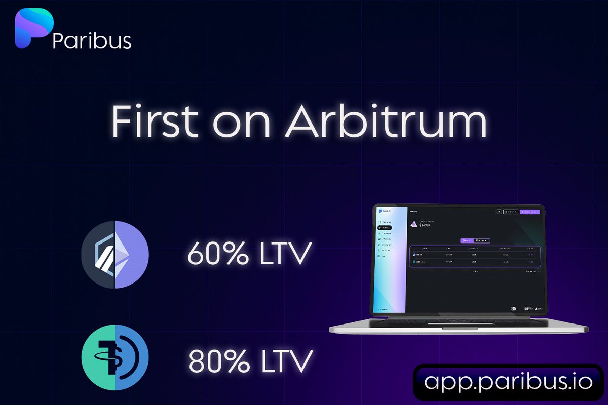 We are the first borrowing and lending protocol on @arbitrum to accept  @CamelotDEX LP tokens as collateral in pooled lending. Lend and borrow with  confidence: 🔹 80% LTV on USDT/USDC LPs 🔹