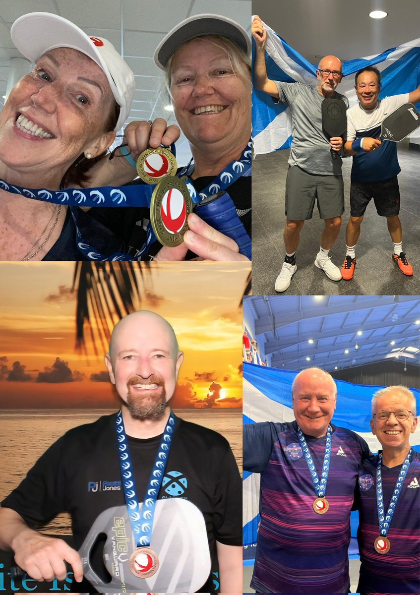 Pickleball Scotland (@pickleballscot1) on Twitter photo What a day for Team Scotland at the Pickleball England Open
🥇 Sue & Jacqui – GOLD (50+ 3.5)
🥈 Stuart & Peter – SILVER (4.0 60+)
🥉 Robert & John – BRONZE (3.5 65+)
🥉 David Simpson – BRONZE (4.5 60+)
Proud. Fired up. Medals all round! 💪🔥
#Pickleball <a href="/sportscotland/">sportscotland</a> What a day for Team Scotland at the Pickleball England Open
🥇 Sue & Jacqui – GOLD (50+ 3.5)
🥈 Stuart & Peter – SILVER (4.0 60+)
🥉 Robert & John – BRONZE (3.5 65+)
🥉 David Simpson – BRONZE (4.5 60+)
Proud. Fired up. Medals all round! 💪🔥
#Pickleball <a href="/sportscotland/">sportscotland</a>
