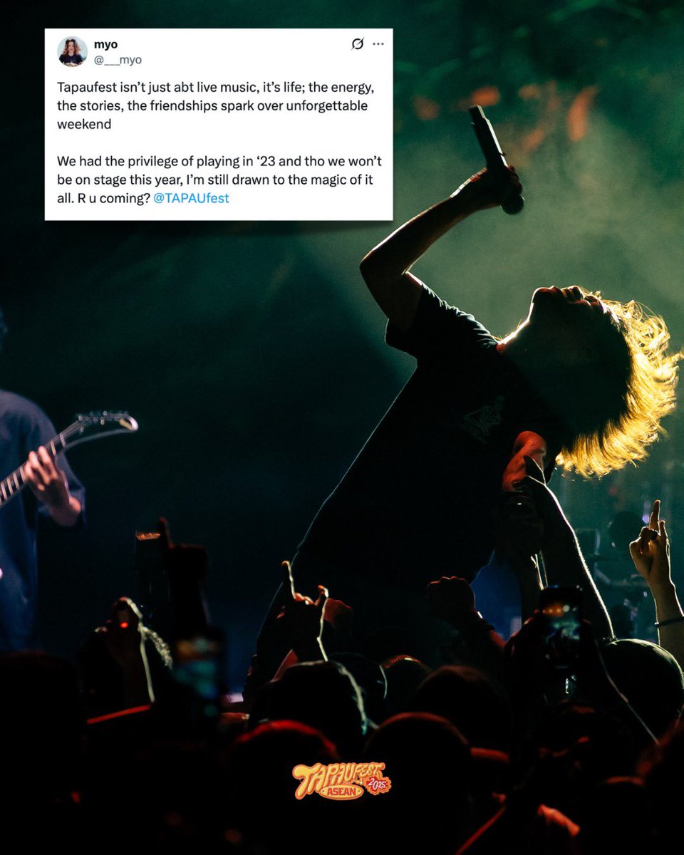 Well said  <a href="/___myo/">myo</a> 🤜🏼🤛🏽

So roger la member atau geng yang dulu rapat tapi dah lama tak lepak properly sekali and plan your roadtrip together to Lenggong for TAPAUfest, its going to be an unforgettable weekend! ✨🏕️music✨

Tiket di TAPAUfest.asia 🎟️

#TAPAUfest2025