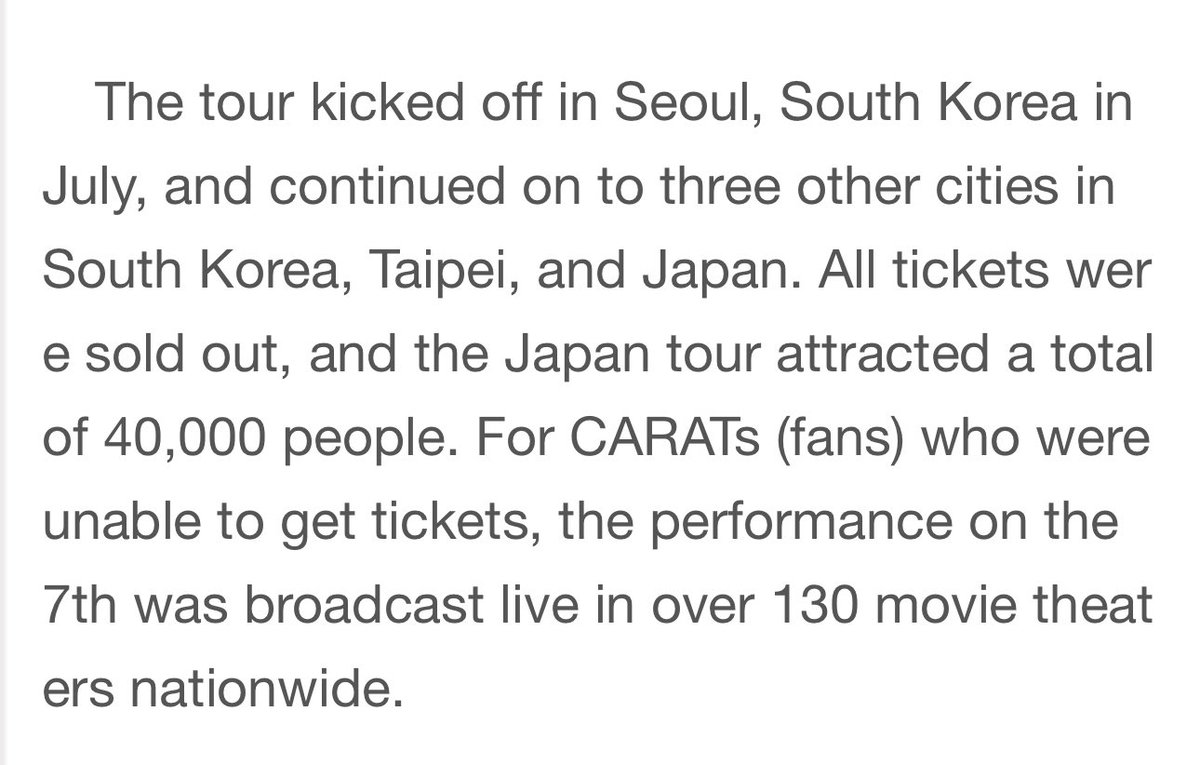 BK (@ksvt2015) on Twitter photo According to Oricon news HxW Warning Fan concert in Japan was sold out and attracted a total of 40K people and the performance was also broadcasted live in 130 movie theatres across Japan
Congratulations Hoshi and Woozi ๐ฅน
#HxW #HOSHIxWOOZI
#WARNING_JAPAN
<a href="/pledis_17/">์ธ๋ธํด(SEVENTEEN)</a> According to Oricon news HxW Warning Fan concert in Japan was sold out and attracted a total of 40K people and the performance was also broadcasted live in 130 movie theatres across Japan
Congratulations Hoshi and Woozi ๐ฅน
#HxW #HOSHIxWOOZI
#WARNING_JAPAN
<a href="/pledis_17/">์ธ๋ธํด(SEVENTEEN)</a>