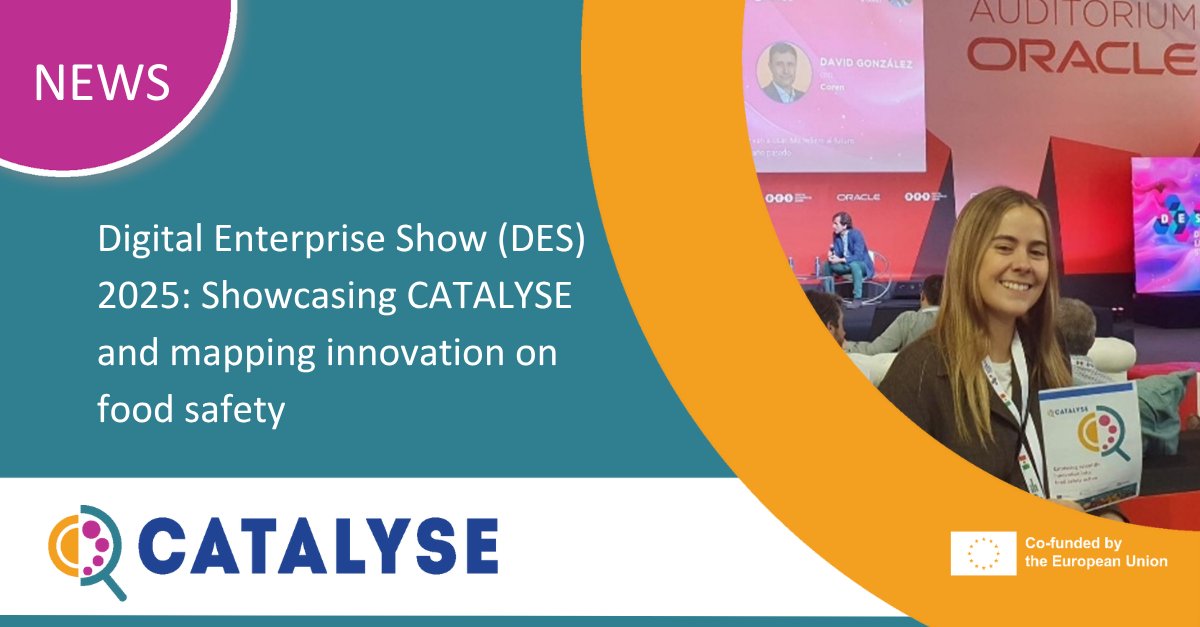 💥 #CATALYSE was part of the Digital Business World Congress DES 2025!

CATALYSE partner #FIAB attended the congress, where they had the opportunity to explore and map cutting-edge technological innovation related to food safety.

🔗 Learn more here: ow.ly/lkIB50WBfNb