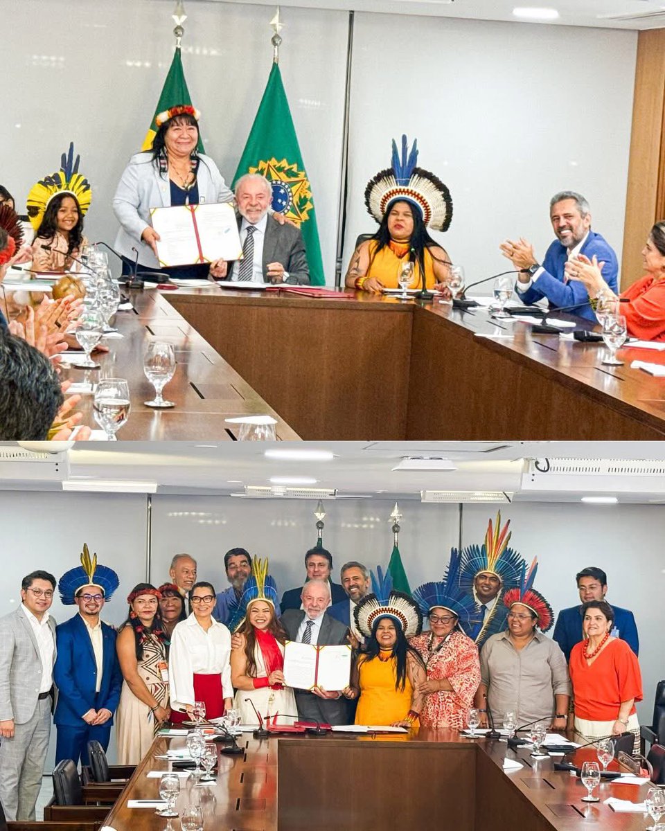 elmanooficial's tweet image. 🌿 Dia histórico para os povos indígenas do Ceará!

Ao lado do presidente Lula, homologamos mais três terras indígenas em nosso estado! Com essas, chegamos a cinco territórios homologados no Ceará.