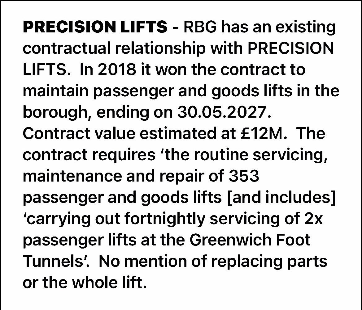 Contract ends 2027. Are tunnel users expected to put up with this shoddy service until then? Please can <a href="/Royal_Greenwich/">Royal Borough of Greenwich</a> officers check the site as I and other users do, &amp; see for themselves that fortnightly checks are not happening? Or is there a new plan? 
Contract deets 👇