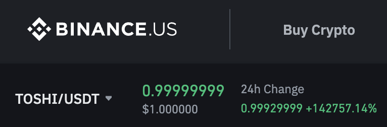 Is this foreshadowing?

$TOSHI