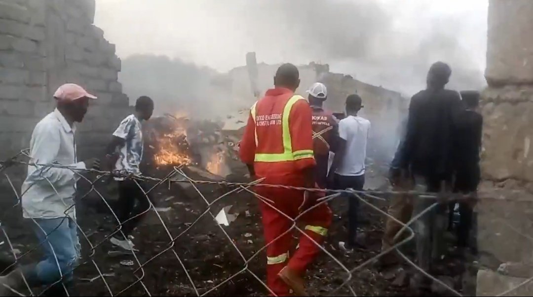 ASCIsecure's tweet image. Incident Alert:
Incident: Aviation Accident:
ID: 20250807
Loc: dagama area, Mwihoko, Nairobi County

Issues: Kenya Airforce aircraft crash and burst into flames. Recovery is ongoing.