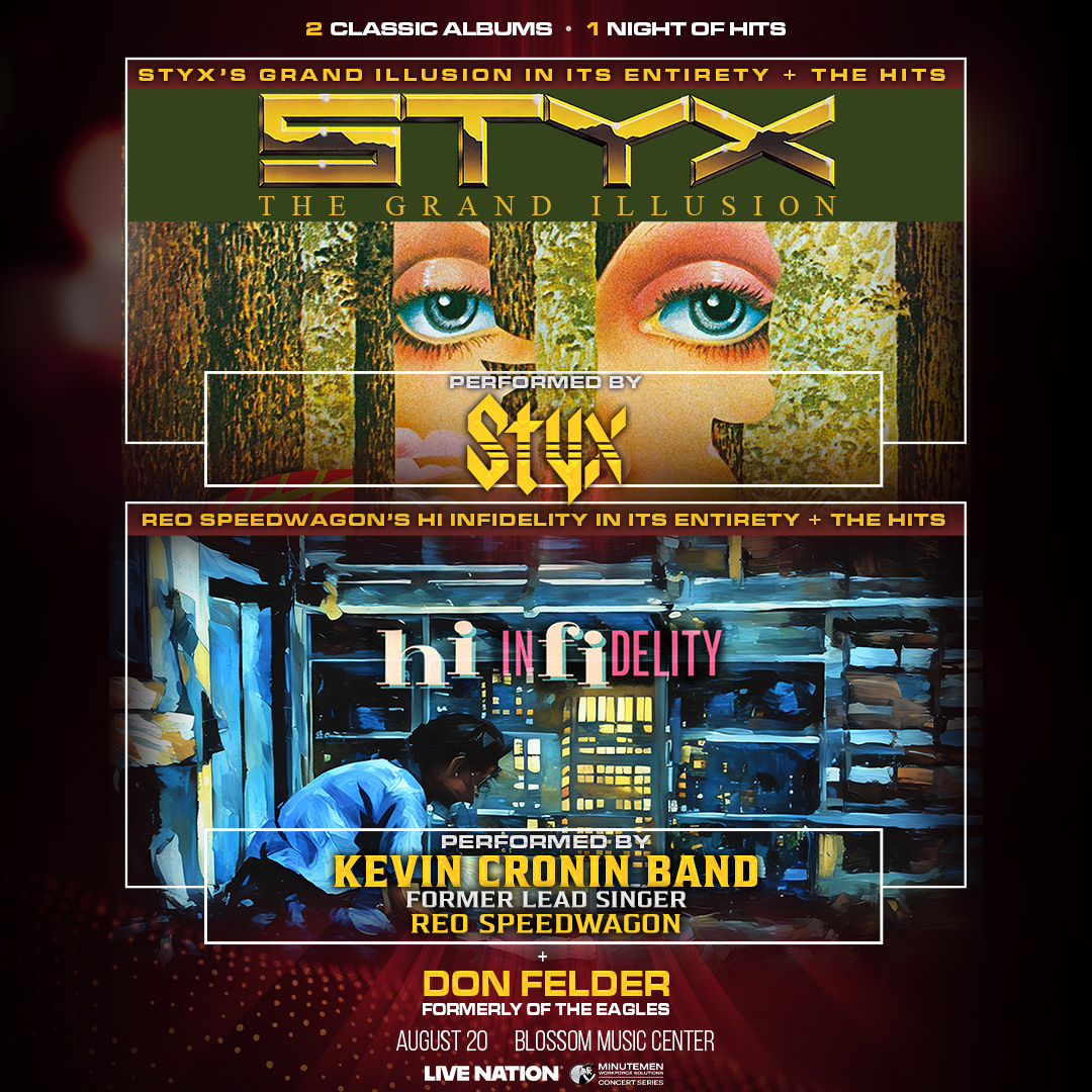 🎶🔥 See rock legends! Win tix to Styx, Kevin Cronin, &amp; Don Felder at <a href="/BlossomMusicCtr/">Blossom Music Center</a> Aug 20th courtesy of <a href="/livenationcle/">Live Nation Cleveland</a> !  Listen at 9:10a, 1:10p, 4:10p for the Workforce Winning Word, then enter at WNCX.com to win. Part of the #NCXClassicClevelandSummer