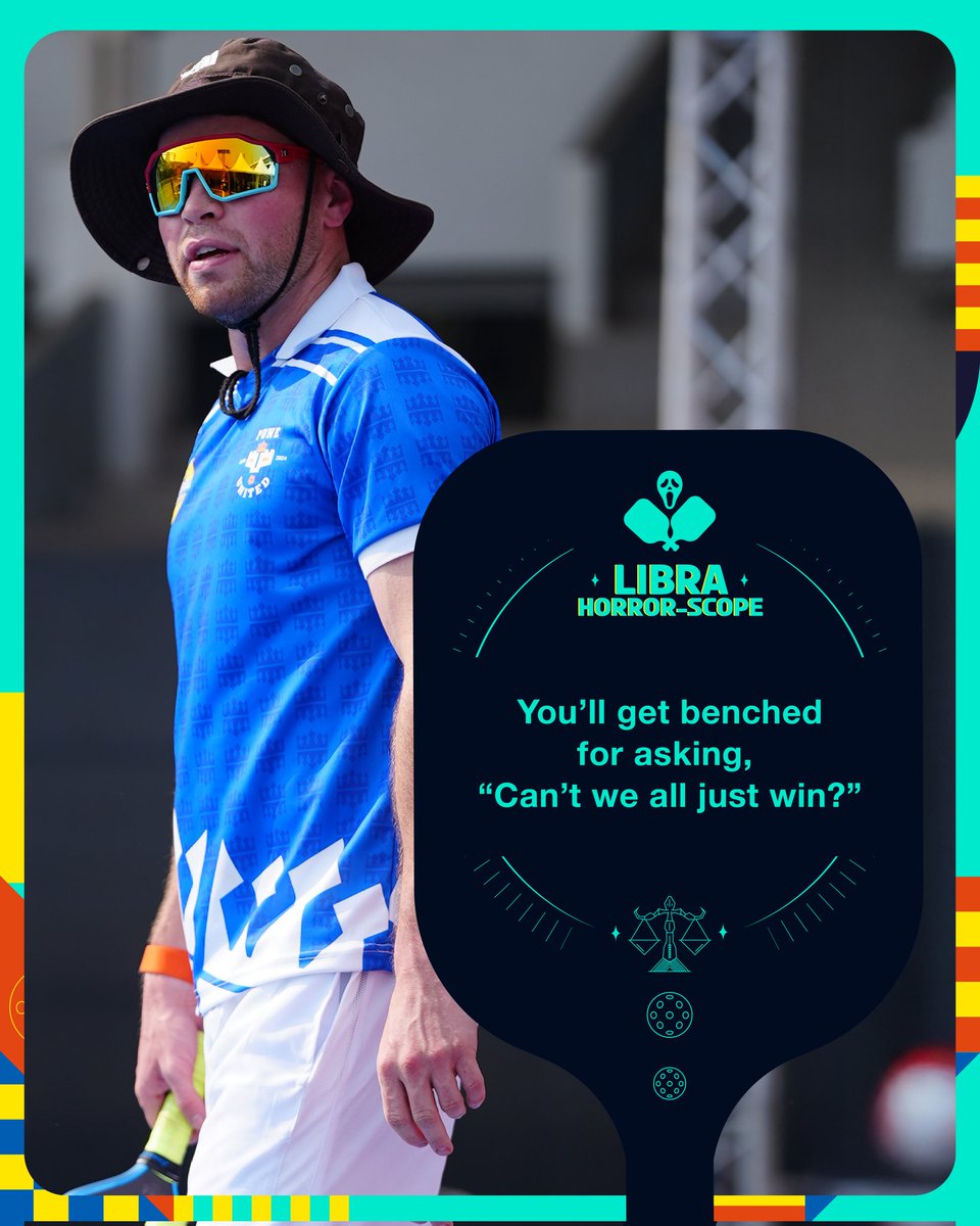 Libras, your generosity is not appreciated in a competitive sport! ♎😤

#WPBL #Pickleball