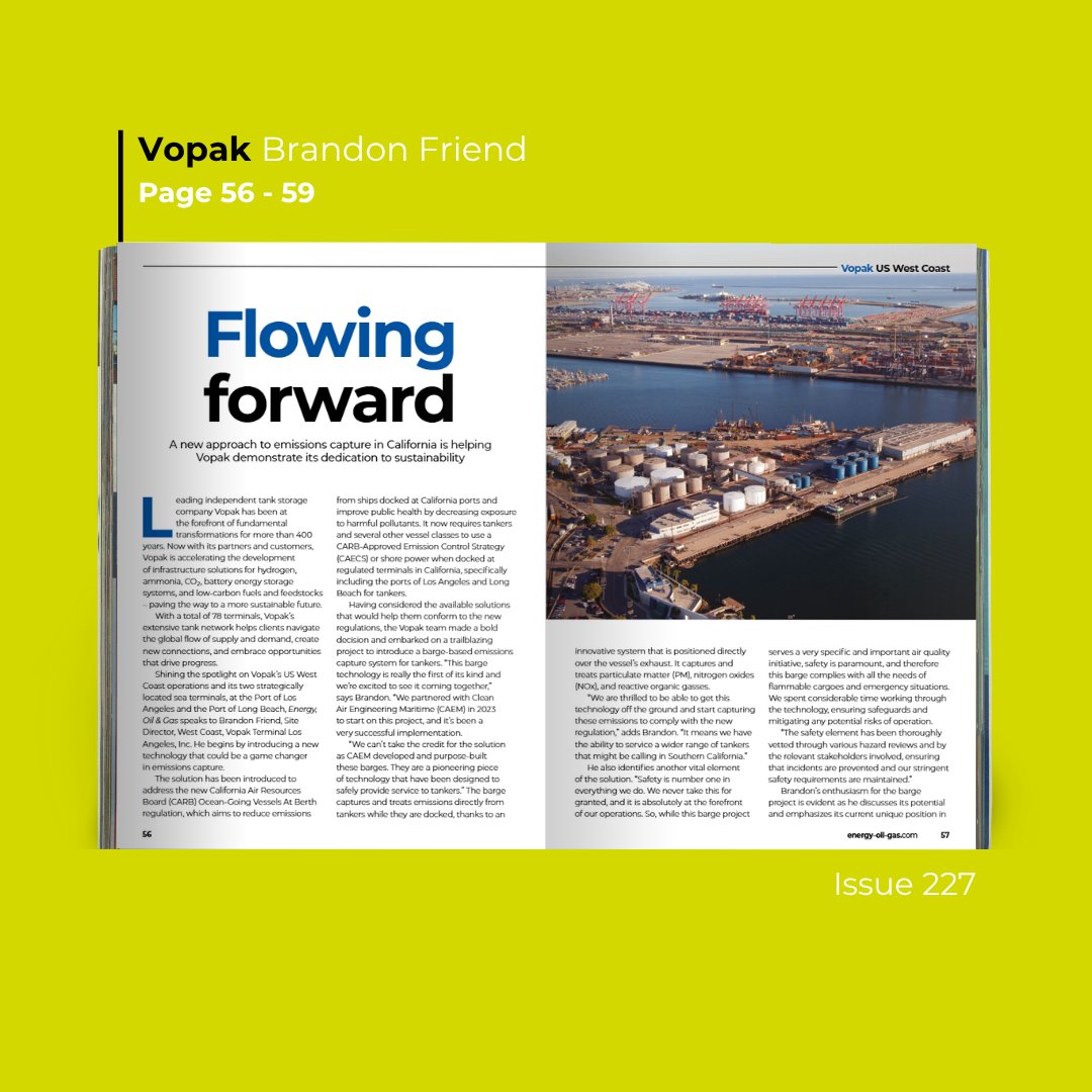 Shore power isn’t the only option. Vopak found a faster, safer solution.

Brandon Friend, Site Director at Vopak Terminal Los Angeles, is leading a bold new approach to reduce emissions at California ports.

 ow.ly/i3oU50Wy5OB