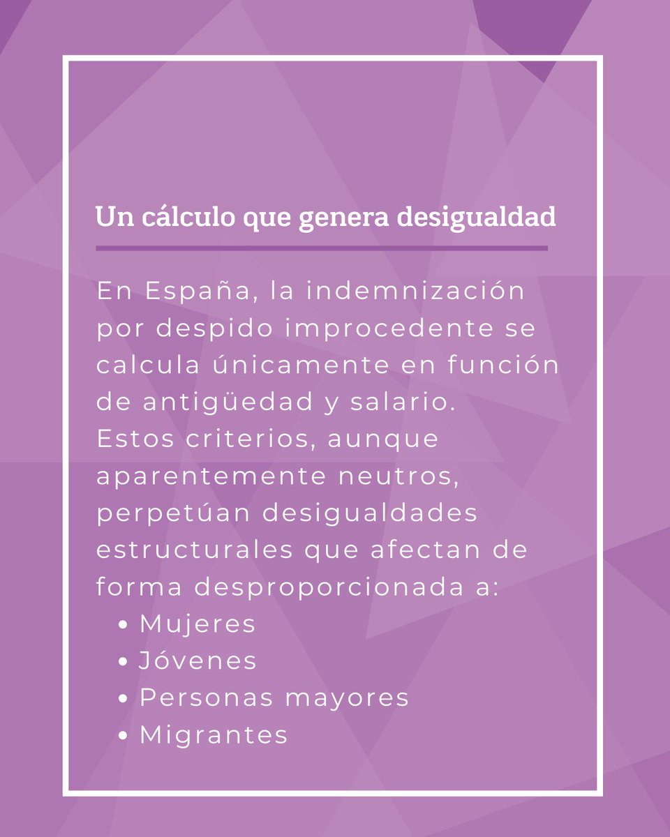 Recientemente, el Tribunal Supremo ha resuelto que la indemnización legal y tasada por despido prevista en el artículo 56.1 del Estatuto de los Trabajadores (ET) es una indemnización adecuada para todos los despidos y para todas las personas.💼🏗️

#mujeresjuezas