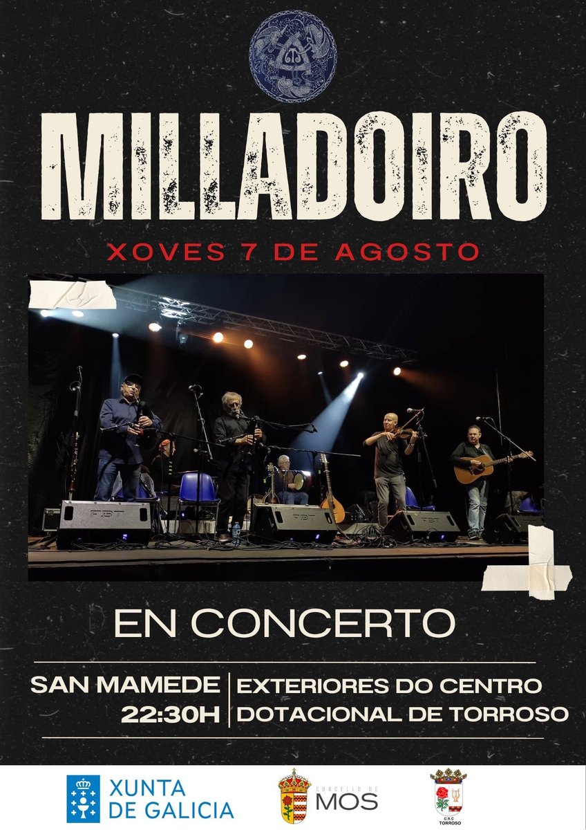 📣 O Centro Dotacional de Torroso acolle hoxe en Mos un concerto conmemorativo do 45º aniversario de 🎶Milladoiro🎶, que presentou o secretario xeral da Lingua, Valentín García, acompañado da alcaldesa, Nidia Arévalo.

👉 lingua.gal/a-secretaria-x…