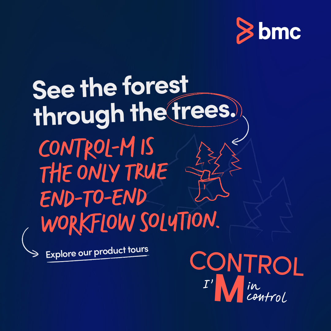 When others are barking up the wrong tree...

Control-M delivers the whole forest view.
 
Take the tour → bit.ly/456iNSf