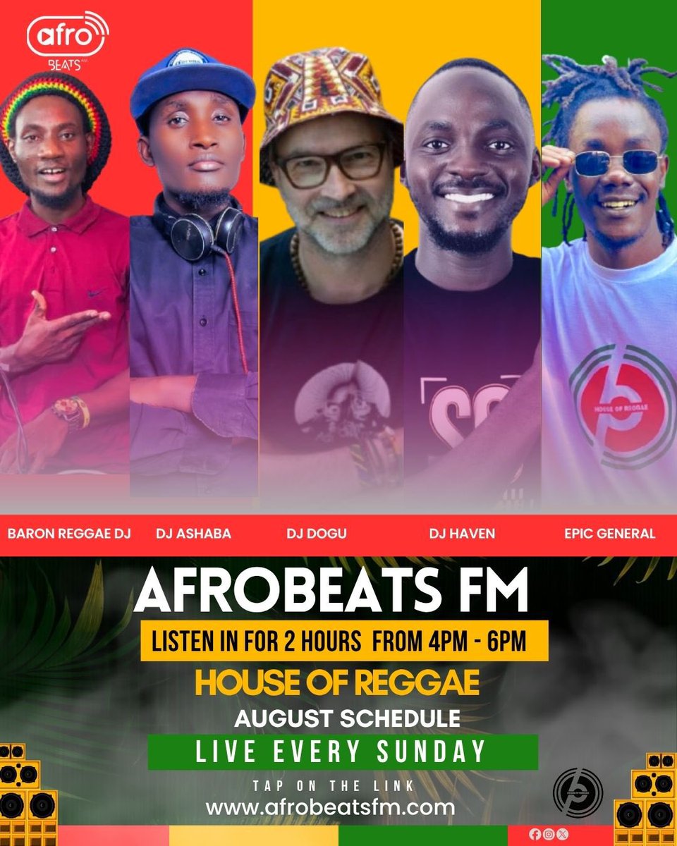 Throwback to our first Sunday Sundowner of August!
DJ Dogu 🇩🇪 kicked things off with serious Global Skank energy in our maiden international mix! 🌍🔥

🎧 Missed it? Catch the replay:
👉 mixcloud.com/houseofreggae/…

📅 Here’s the full Sunday Sundowner lineup for August reggae heads,