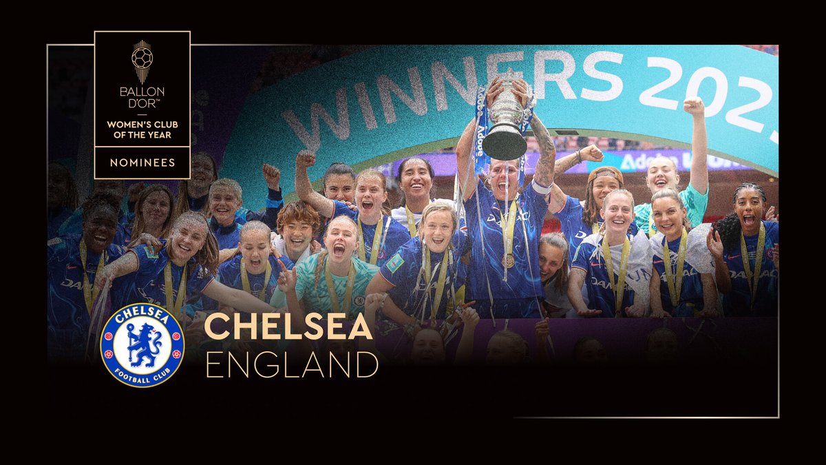 Ballon d'Or (@ballondor) on Twitter photo Nominated for the Women's Club of the Year โคต๏ธ
<a href="/ChelseaFCW/">(C)helsea FC Women ๐๐๐</a>
#ballondor Nominated for the Women's Club of the Year โคต๏ธ
<a href="/ChelseaFCW/">(C)helsea FC Women ๐๐๐</a>
#ballondor