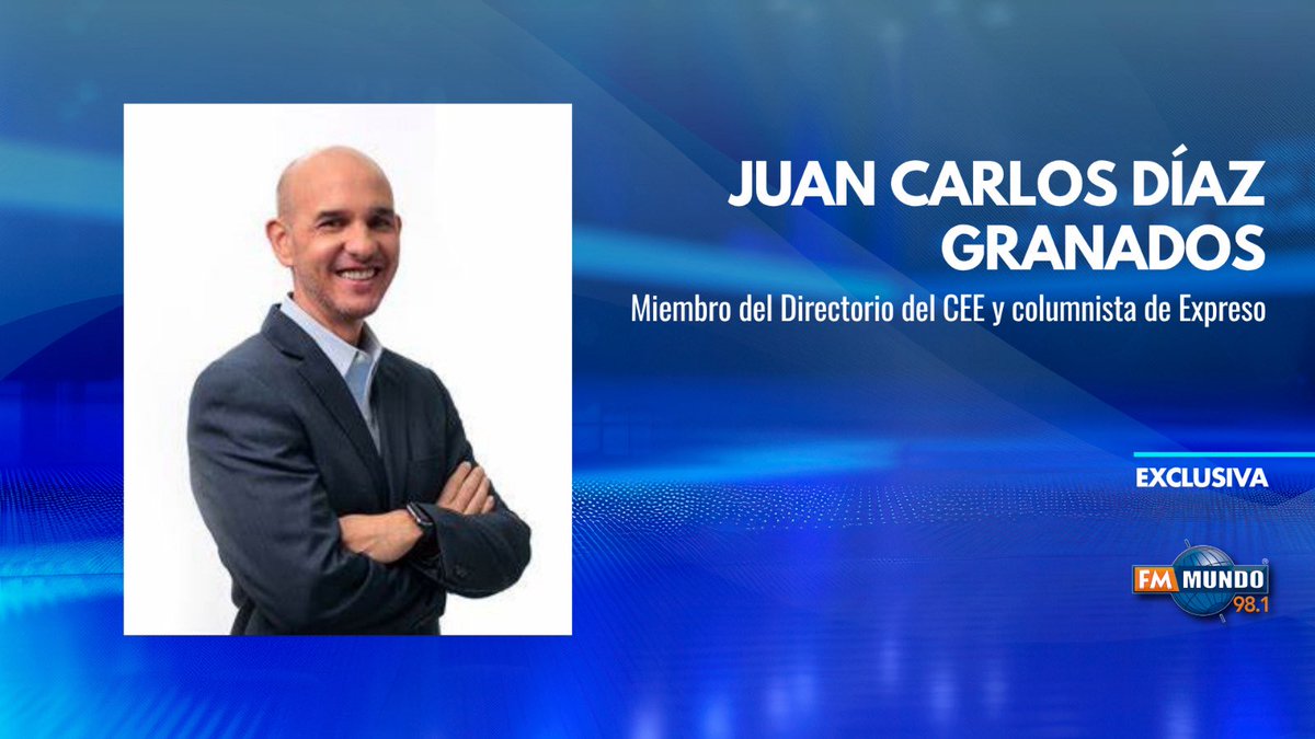NotiMundo (@notimundoec) on Twitter photo 📢 Estamos #AlAire en #NotimundoAlDía con <a href="/JCDGM/">Juan Carlos Díaz Granados</a>, miembro del directorio del <a href="/CeEcuatoriano/">Comité Empresarial Ecuatoriano</a> y columnista de Expreso, conversando sobre la entrada en vigor de los aranceles de EE.UU.
📻 98.1 FM #Quito
🔗 youtube.com/live/VP931KKnx…
🌐 fmmundo.com 📢 Estamos #AlAire en #NotimundoAlDía con <a href="/JCDGM/">Juan Carlos Díaz Granados</a>, miembro del directorio del <a href="/CeEcuatoriano/">Comité Empresarial Ecuatoriano</a> y columnista de Expreso, conversando sobre la entrada en vigor de los aranceles de EE.UU.
📻 98.1 FM #Quito
🔗 youtube.com/live/VP931KKnx…
🌐 fmmundo.com