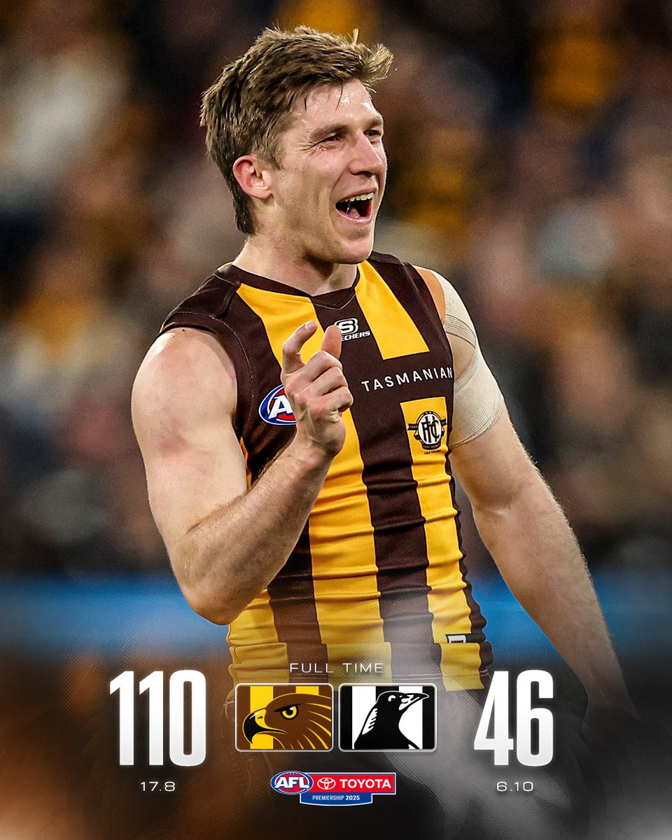 Dominant ALL night 💪

#AFLHawksPies