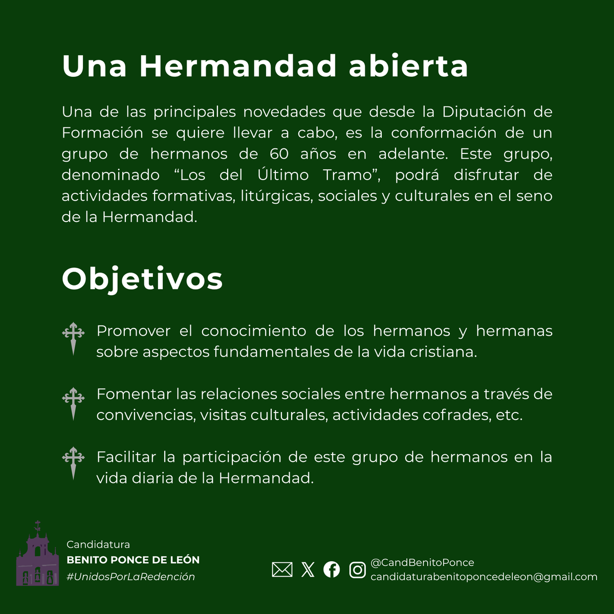 CandBenitoPonce's tweet photo. 👥FORMACIÓN| Proyecto "Los del Ultimo Tramo"

👉Fomento de actividades formativas, sociales y culturales con hermanos mayores de 60 años.

👉"Padrinos de Fe". Voluntariado de jóvenes para ayudar a los hermanos mayores que lo necesiten.

¡Conoce todos los detalles!👇 https://t.co/J9CtwNLSyz